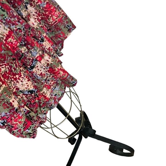 Bucket List Woman's Top Size S Boho Peasant Flowy Oversized V-neck Tiered - Picture 10 of 16